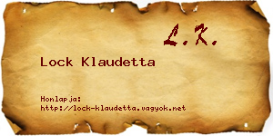 Lock Klaudetta névjegykártya